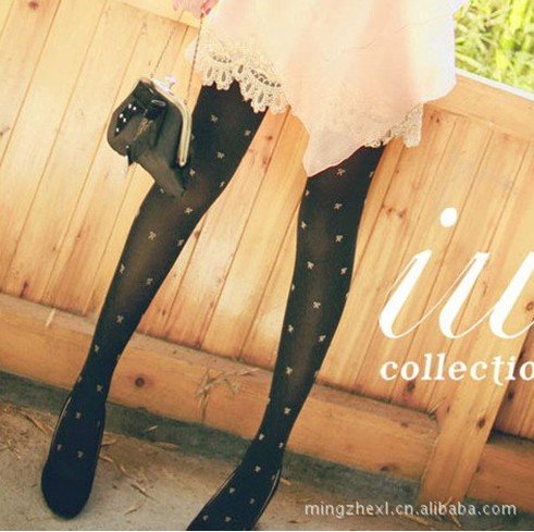 East Knitting FREE SHIPPING+Wholesale JU-017 6pc/lot 2012 Fashion Women galaxy bowknot lace stripe sexy tights/Leggings