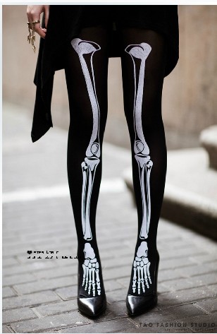 East Knitting LHW-275 Frorever Fashion Women Skeleton Tights.Black Bone Leggings Hot Sale 6pc/lot&FREE SHIPPING
