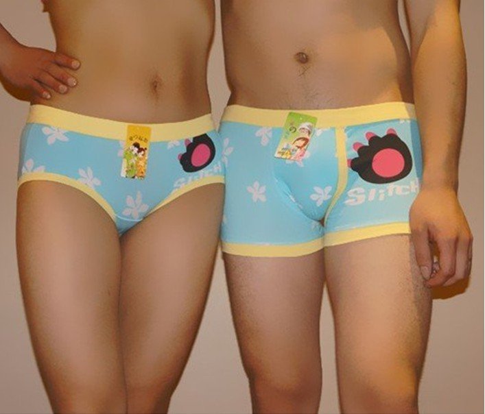 East Knitting NY-009 10pc/lot 2012 New lovers couples underwear cartoon The Smurfs Briefs swimsuit FREE SHIPPING Wholesale