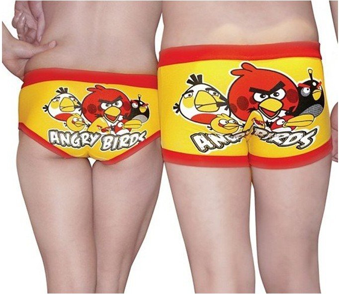 East Knitting NY-014 10pc/lot 2012 New lovers couples underwear cartoon lovely Briefs swimsuit FREE SHIPPING Wholesale