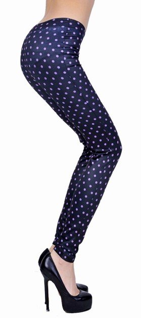 East Knitting Shipping Free Wholesale 5pc/lot AU-044 Women's Fashion Small Dots Stretchy Jeans Leggings/Tights