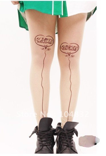 eastwe Knitting FREE SHIPPING CQ-018 Fashion Women New Style Balloon Tattoo Hosiery Tights Wholesale 6pc/lot