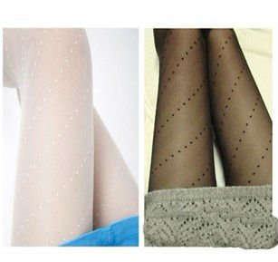 Eat Pray Love Free Shipping, 2012 Sexy Diagonal Round Spot Fishnet  Stocking, Tight Black Panty Hose, PH019