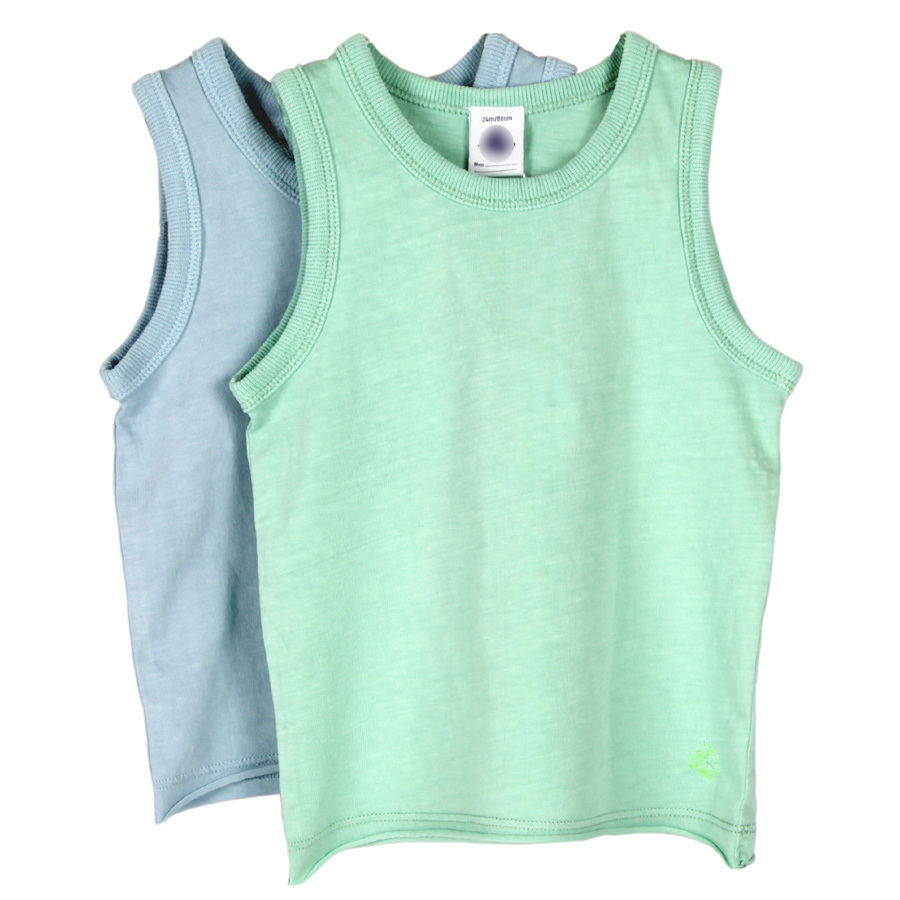 Eco-friendly 2013 tomtit male girls clothing baby pure cotton vest p13-bx2