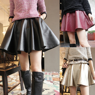 Ee 2013 spring vintage leather skirt