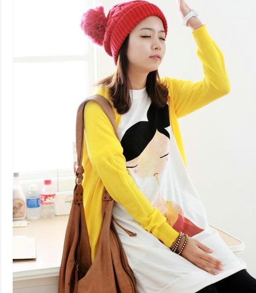 eelly 2012 plus size maternity clothing maternity t-shirt maternity summer top maternity dress summer q