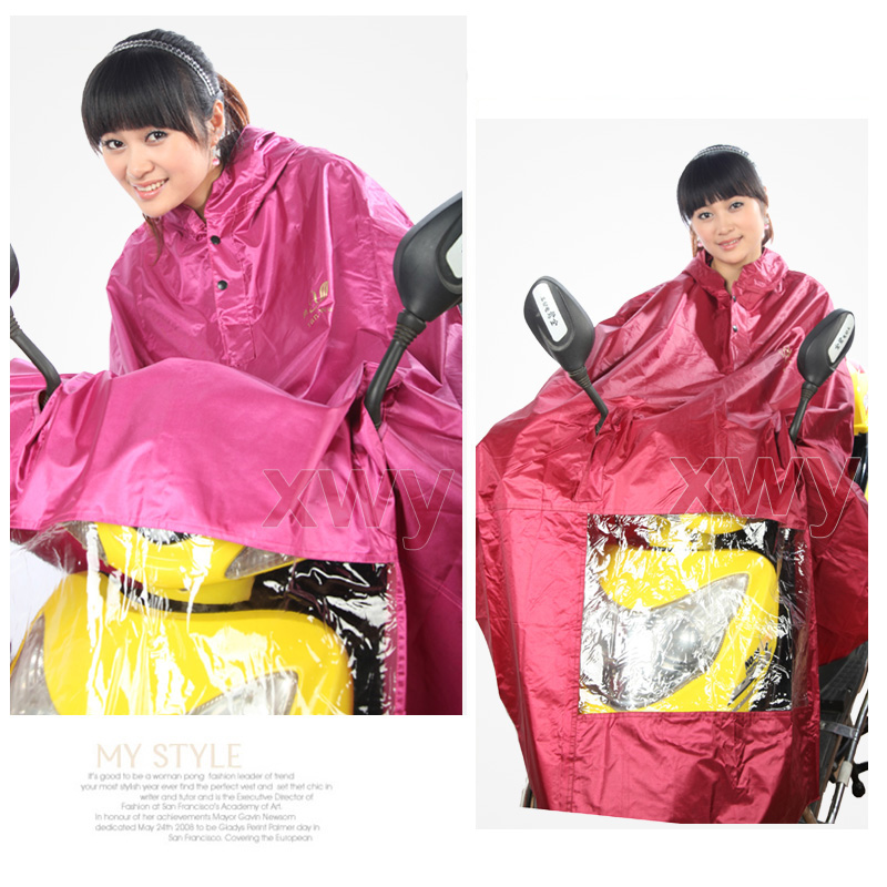Electric bicycle battery car ride Burberry 801 thickening poncho fashion