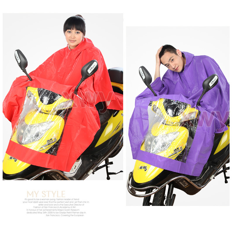 Electric bicycle battery car ride Burberry fashion double glue poncho thickening plus size cap
