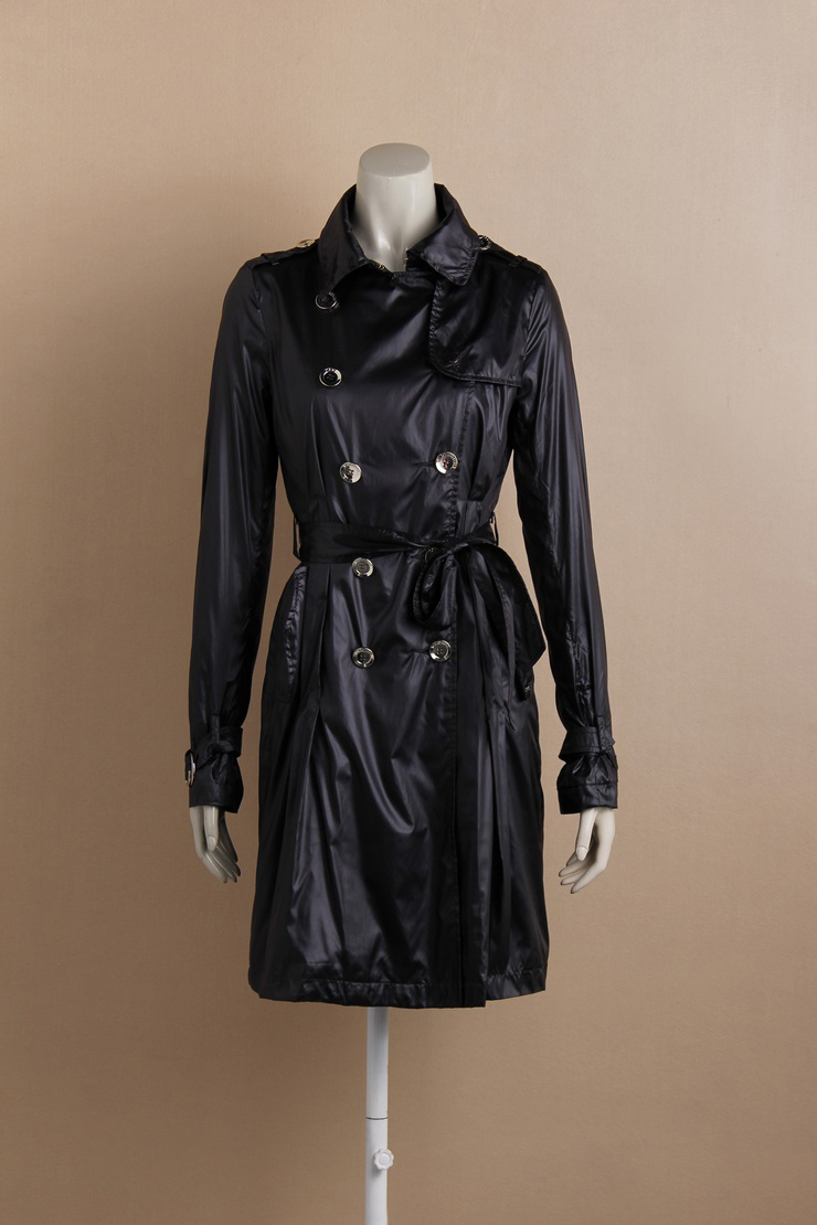 Elegant 13cow02009 elegant fashion slim double breasted long trench design
