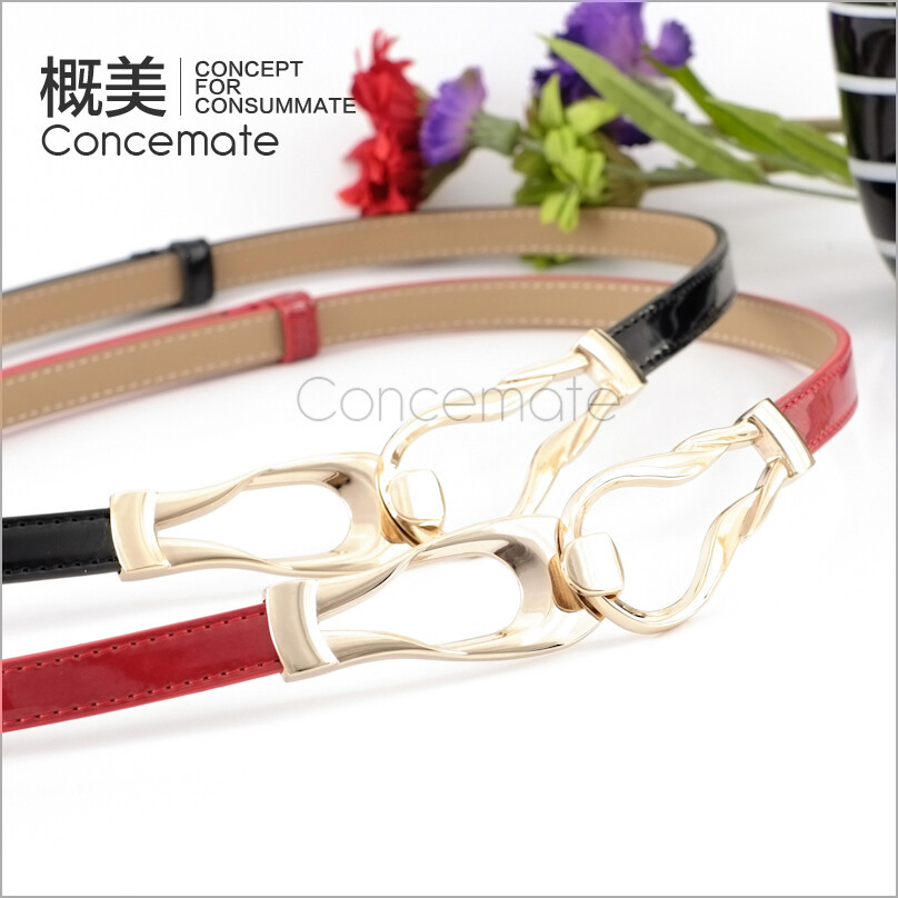 Elegant all-match genuine leather fashion female strap japanned leather women's belt adjust c592