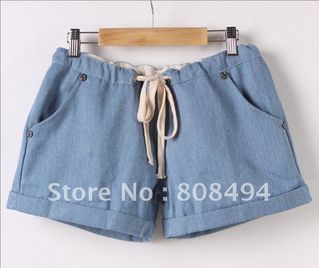 Elegant gentlewomen women's 2012 summer boots pants shorts light blue casual basic shorts k585