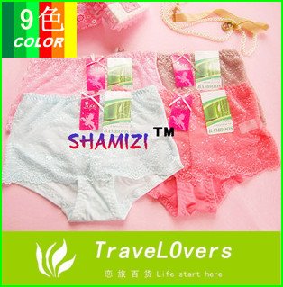 Elegant Lace Underwear Briefs Woman's Bamboo Fiber Underwear Shorts Body Sculpting Mix Order