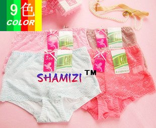 Elegant Lace Underwear Briefs Woman's Bamboo Fiber Underwear Shorts Body Sculpting Mix Order