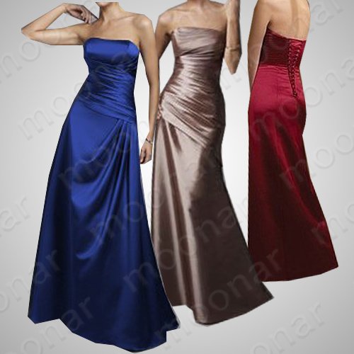 Elegant Lady Backless Coctail Evening Party Formal Gowns Long Pleated Slim Dress LF039