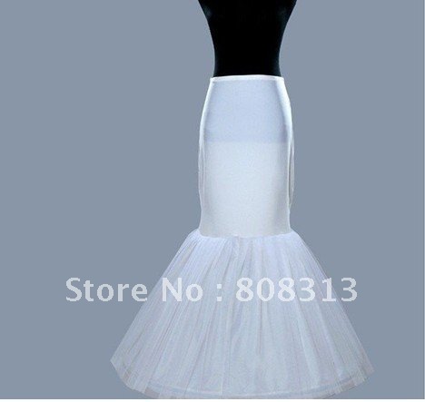 Elegant Mermaid Bridal Petticoat Underskirt 1 Hoop Wedding dress Crinoline Slip