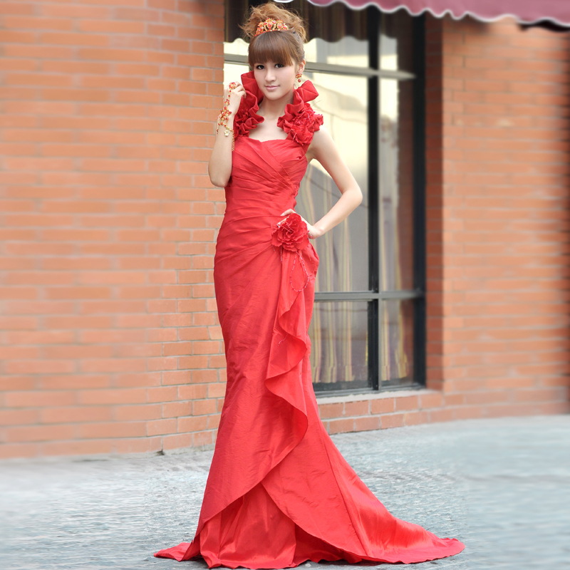 - elegant red formal dress beautiful h1212
