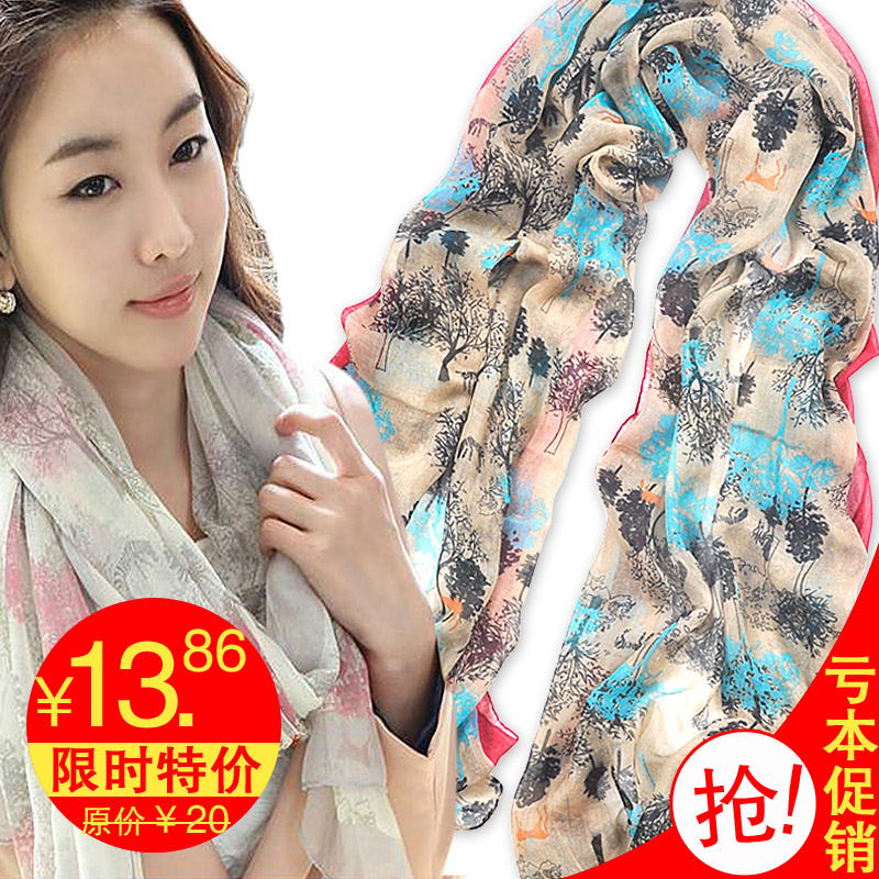 Elegant scarf fluid female autumn and winter large scarf cape dual-use ultra long paragraph silk scarf
