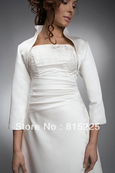 Elegant White Satin Jacket Wrap Stole  Shawl  Mother of the Bridal Jacket Long Sleeves  White Satin Accessories  Hottest