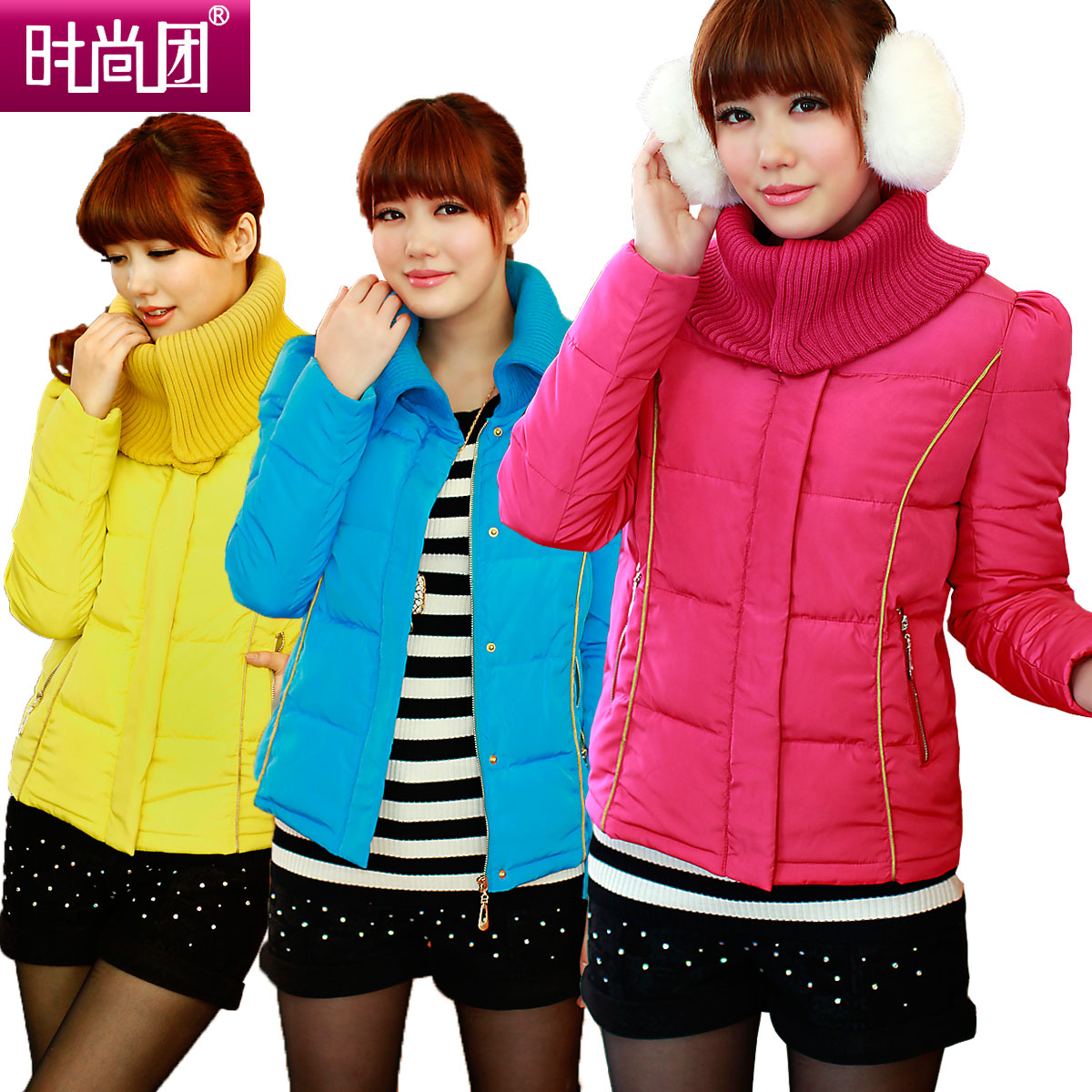 Elegantlife 2012 women's slim thermal large lapel wadded jacket thick outerwear