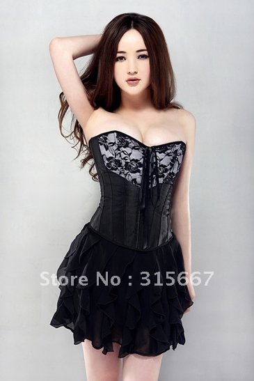 Elegent corset,sexy lace corset,cheap +free shipping