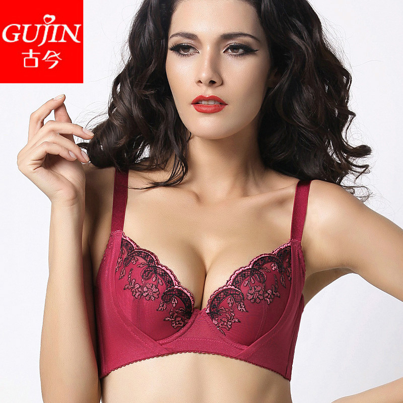 Embalmed gujin side gathering adjustable bra thin sexy push up bra 0c298