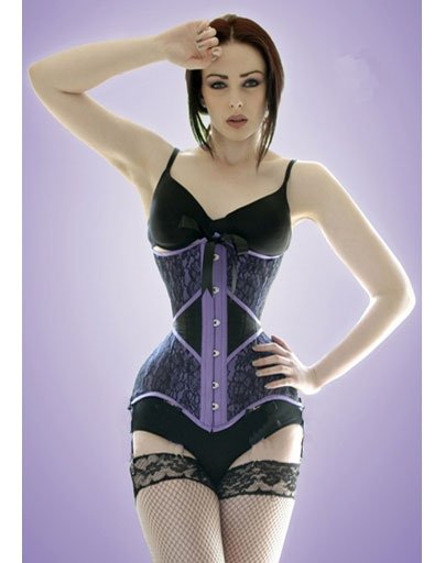 Embroidered Lace Underbust Corset