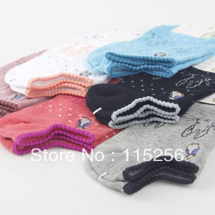 Embroidery 100%cutton socks