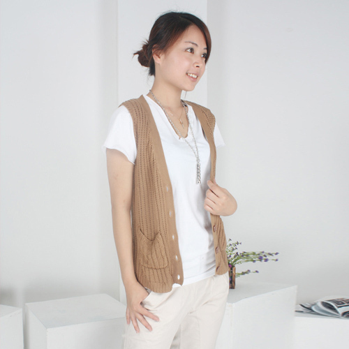 embroidery fashion female cardigan yarn small vest 1176