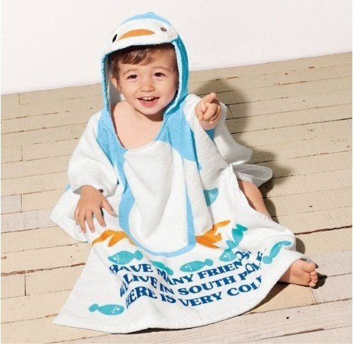 EMS 20pcs/lot Cotton Baby Bathrobe Children Beach Towel Animal Hooded Kid Bath Robe Baby Cloak Mantle