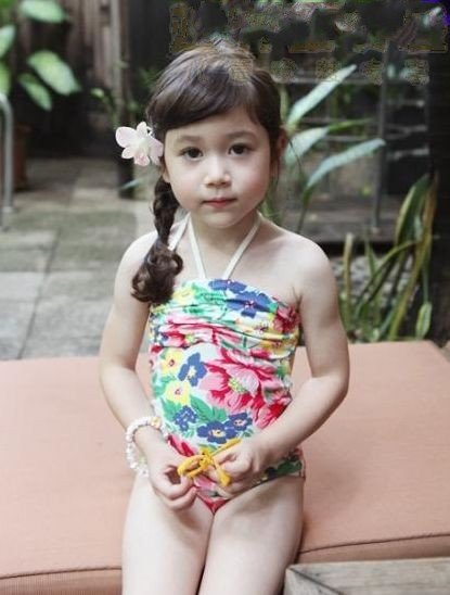 EMS/DHL free shipping floral print one piece kid swimsuit beachwear baby girl swimwear 10 pcs/lot~!