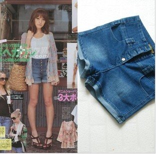 EMS/DHL Free Shipping VIVI/lena/ buttons  high waist denim shorts fashion jeans hot pants for Summer!5 pcs/lot#215