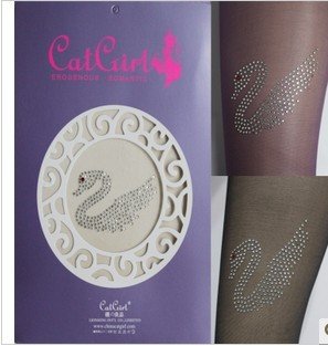 EMS free!2012 Fashion Tattoo Stockings /Women Lace Sexy Pantyhose/Ladies Small Goose Diamond Style Leggings#4