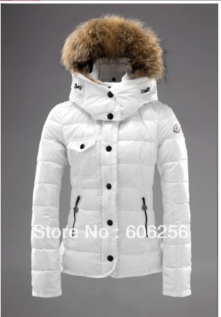 EMS free 2012 new brand big raccooon fur collar fashion Women short design slim down coat,down jacket,brand