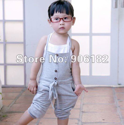 EMS Free shippin children kid baby girl fashionable harem pants Suspenders trousers stylish overalls Navy 2 color
