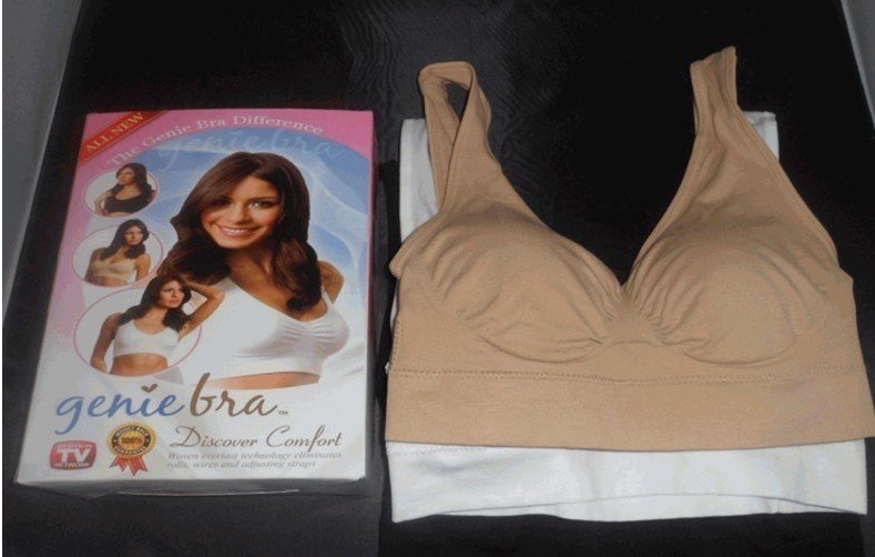 EMS free shipping:120pcs/lot(One set=3pcs)Genie Bra Seamless Adjustment Bra with Removable Pads with Retail Box Packing Yoga bra
