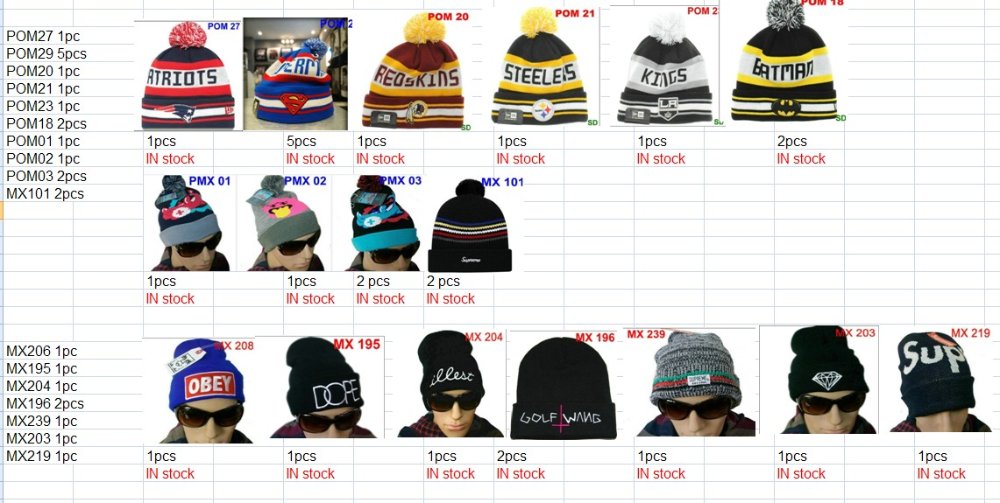 EMS Free shipping (25 pieces/lot) Jacquard embroidery logo Skullies beanie with POM and  not pom beanies cap  Mixed Order