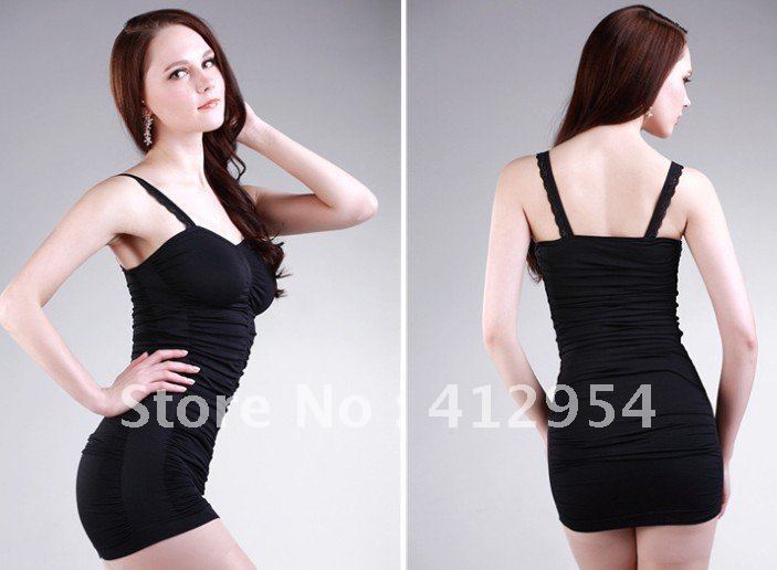 EMS Free Shipping 5CS Sexy Woman Body Clips Shaper Seamless abdomen Slimming Lace Camisole Shapewear