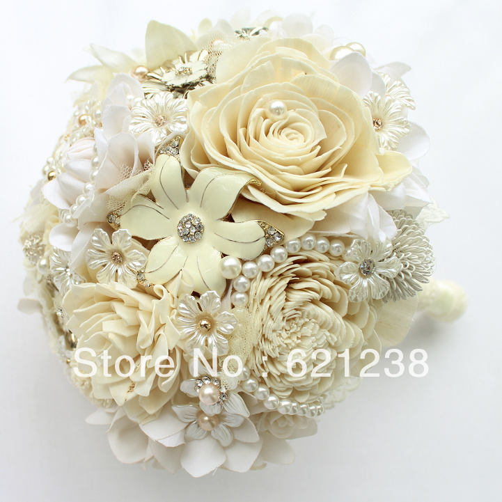 EMS free shipping,The ivory wedding holding flowers pastoral style bridal bouquet/Nude color candy color of the bride's bouquet