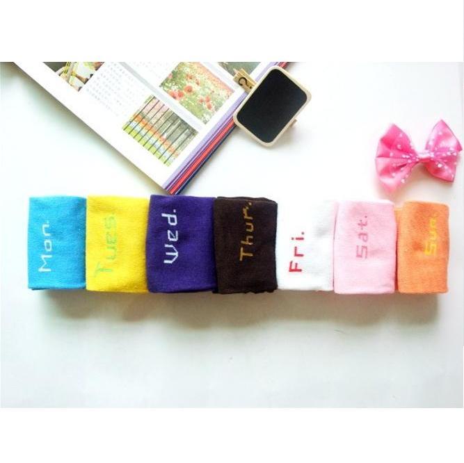 [EMS Free Shipping] Wholesale Fashion Weekday Socks Fancy From Monday To Sunday / Womens Cotton Socks (SM-40E)