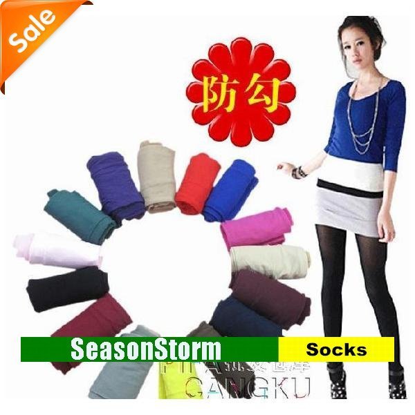 [EMS Free Shipping] Wholesale Fashion Womens 15D Super Thin Tights Pantyhose / Sexy Multi-Color Legging Socks (SM-24E)