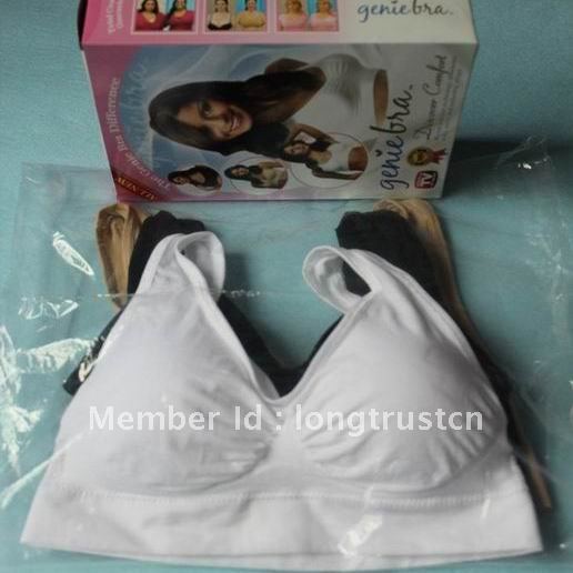 EMS to EU/CA/USA etc freeshipping 60pcs=20 boxes seamless bra Genie Bra with Removal Pads