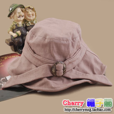 End of a single women's sun-shading bucket hat spring and summer fashion vintage buckle bandeaus big sun hat