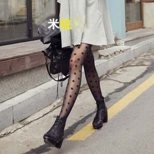 Established in 2012 WangFeiTong restore ancient ways big dot pantyhose thin silk stockings