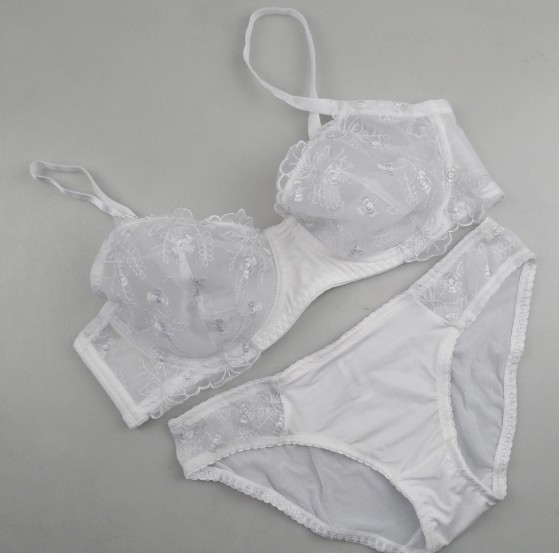 Etam ultra-thin sexy embroidery bra set underwear