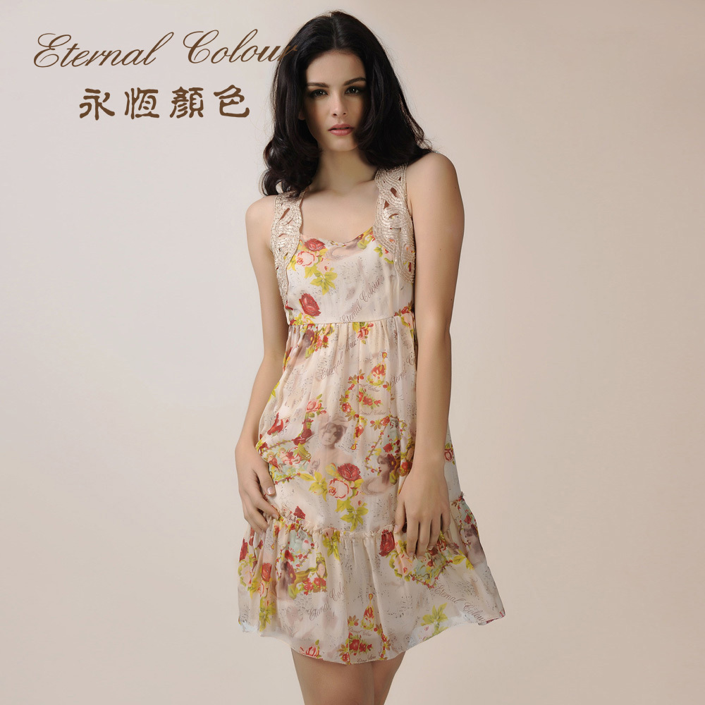 Eternal color high quality women's summer short sleeve length top e28829