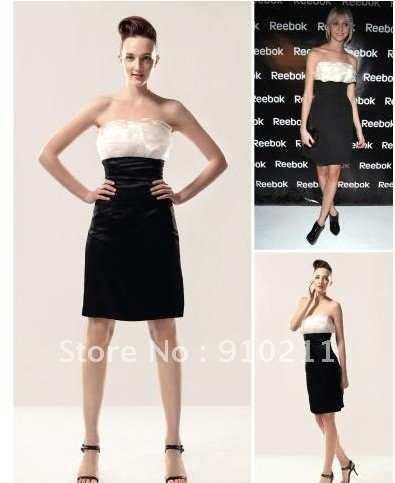 Euro Type Taylor Momsen Sheath/Column Strapless Mini Taffeta Cocktail/Homecoming/Gossip Girl Fashion Dress