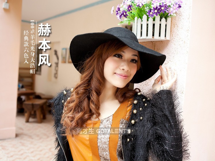Europe and America Spring and Summer bowknot wool restore ancient ways ladys sunhat