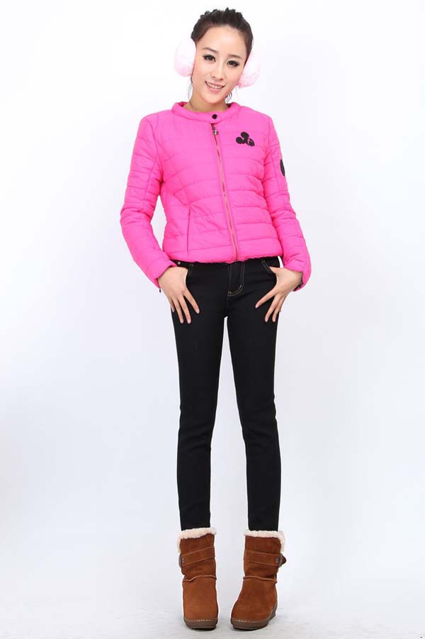 Europe And American Add Wool Upset Female Pencil Pants Large Size Pure Color Feet Jeans WF13010508