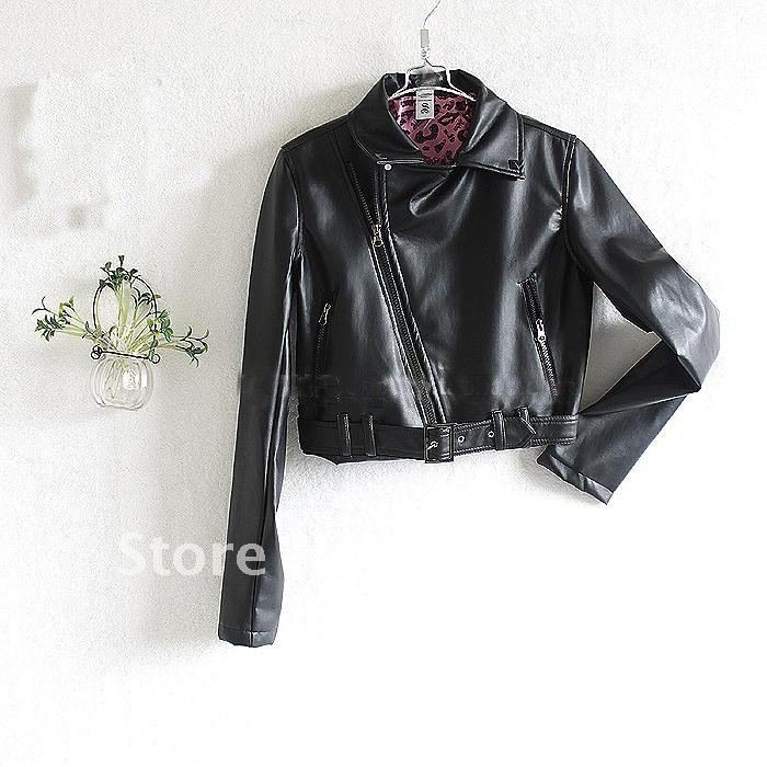 Europe and the wind punk rivets cultivate one's morality show thin leather motorcycle Free shipping