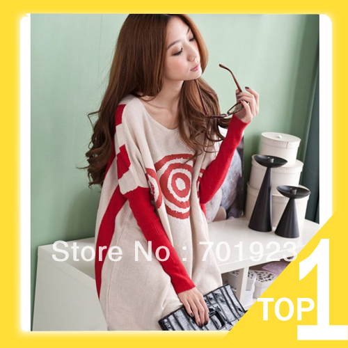 Europe Style Women's Fashion loose knit unlined Sweater free shipping Y6021